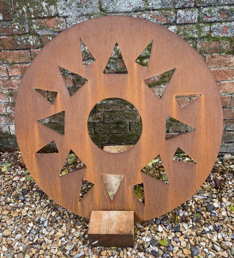 Jonathan Price Sculptures Geometric Form Garden Corten Steel Sculpture