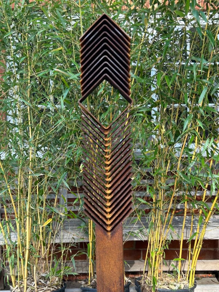 Jonathan Price Sculptures Geometric Form Garden Corten Steel Sculpture