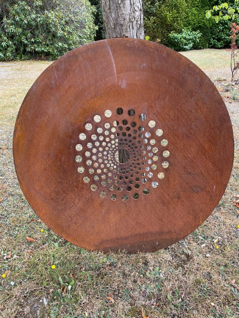 Jonathan Price Sculptures Geometric Form Garden Corten Steel Sculpture